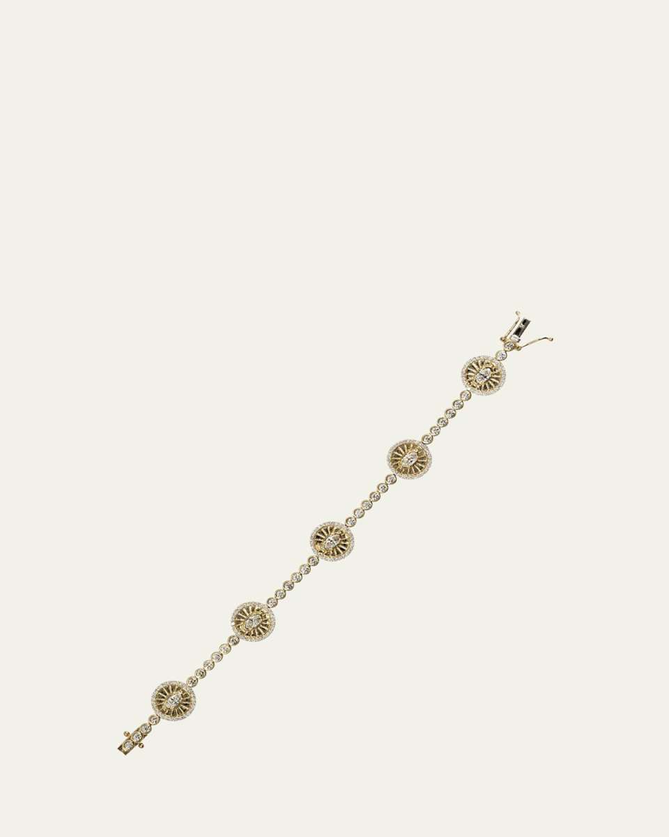 Protection Evil Eye Medallion Tennis Bracelet